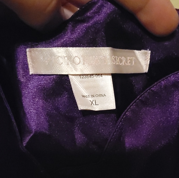 Victoria's Secret Plum Purple Sateen Silk Chiffon Lingerie Teddy size XL - Picture 3 of 11